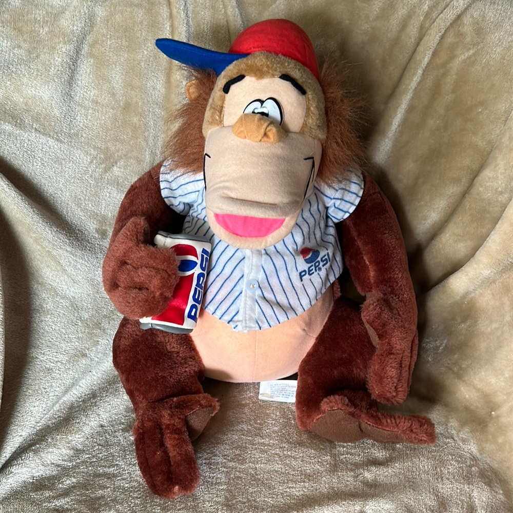 Vintage 1996 PEPSI Collectors Stuffed Monkey